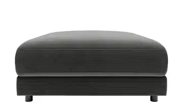 Jette Home Element Hocker in Feincord Modulsofa Sila Anthrazit Cordstoff fein Hocker