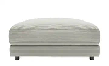 Jette Home Element Hocker in Cord Modulsofa Sila Hellgrau Cordstoff Hocker