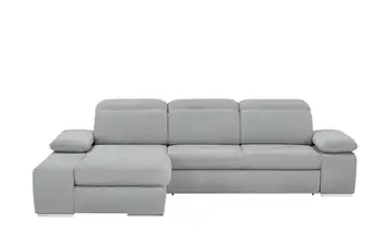 Twist Ecksofa aus Mikrofaser Avilla Erweiterte Funktion Hellgrau Webstoff meliert links