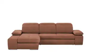 Twist Ecksofa aus Mikrofaser Avilla Erweiterte Funktion Terracotta Webstoff meliert links