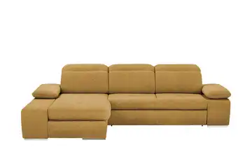 Twist Ecksofa aus Mikrofaser Avilla Erweiterte Funktion Gelb Webstoff meliert links