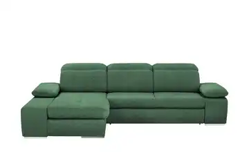 Twist Ecksofa aus Mikrofaser Avilla Erweiterte Funktion Flaschengrün Webstoff meliert links