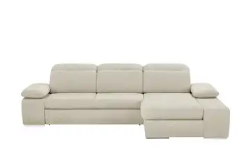 Twist Ecksofa aus Mikrofaser Avilla Erweiterte Funktion Cappuccino Webstoff meliert rechts