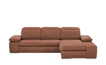 Twist Ecksofa aus Mikrofaser Avilla Grundfunktion Terracotta Webstoff meliert rechts