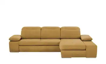 Twist Ecksofa aus Mikrofaser Avilla Grundfunktion Gelb Webstoff meliert rechts
