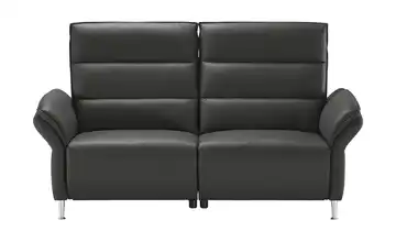 Wohnwert Einzelsofa Leder Marlena Relaxfunktion elektrisch, elektrische Kopfteilverstellung Schwarz