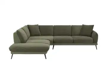 medium Ecksofa Romance Grün links