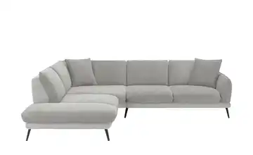 medium Ecksofa Romance links Silbergrau