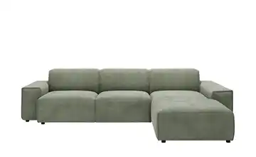 Gray & Jones Ecksofa Baltic Breeze Grün rechts Cordstoff