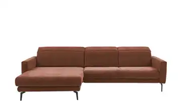 Kollektion Kraft Ecksofa Katja Rotbraun links Erweiterte Funktion