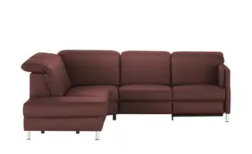 Kollektion Kraft Ecksofa Leon links Grundfunktion Rotbraun