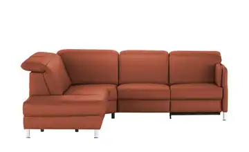 Kollektion Kraft Ecksofa Leon links Grundfunktion Rostrot