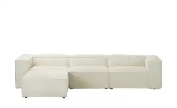 Ecksofa Relana Boucléstoff Creme links