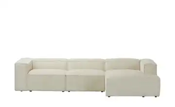 Ecksofa Relana rechts Boucléstoff Creme