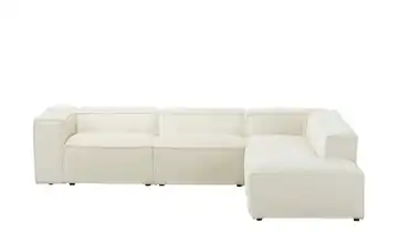 Ecksofa Relana rechts Creme Boucléstoff