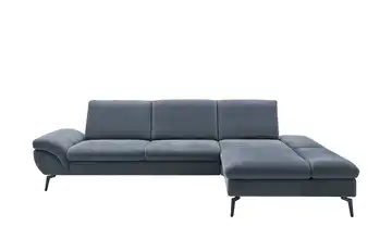 Kollektion Kraft Ecksofa Malena Denimblau rechts Erweiterte Funktion