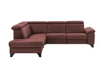 Kollektion Kraft Ecksofa Echtleder Linda Beere links Erweiterte Funktion