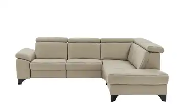 Kollektion Kraft Ecksofa Echtleder Linda Beige rechts ohne