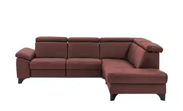 Kollektion Kraft Ecksofa Echtleder Linda Beere rechts ohne