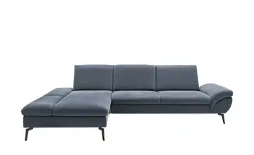 Kollektion Kraft Ecksofa Malena Denimblau links Erweiterte Funktion