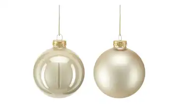 Weihnachtsbaumkugel, 6er Set Champagner