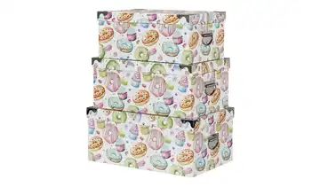 Aufbewahrungsboxen, 3er Set Donut
