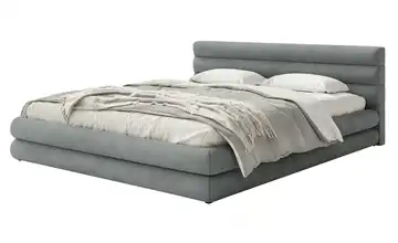 Selsey Polsterbett mit Bettkasten 160x200 cm Grau Velours