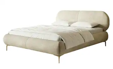 Polsterbett ohne Bettkasten 140x200 cm Beige Goldfarben