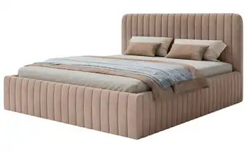 Polsterbett mit Bettkasten 153 cm 140x200 cm Beige