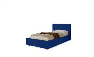 Polsterbett mit Stauraum Dunkelblau 90x200 cm