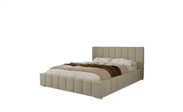 Polsterbett mit Stauraum Hellbraun 180x200 cm