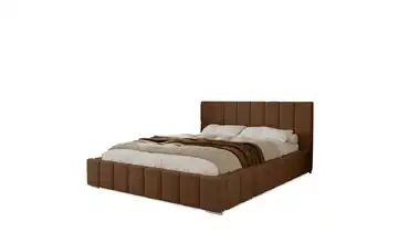 Polsterbett mit Stauraum Dunkelbraun 120x200 cm
