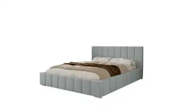 Polsterbett mit Stauraum Hellgrau 140x200 cm