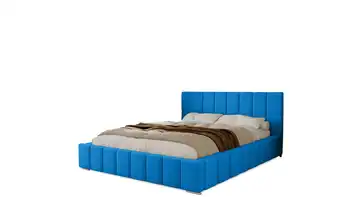 Polsterbett mit Stauraum Blau 120x200 cm