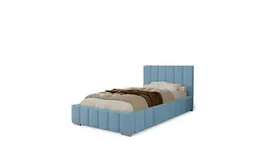 Polsterbett mit Stauraum Hellblau 90x200 cm