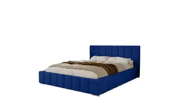 Polsterbett mit Stauraum Dunkelblau 140x200 cm