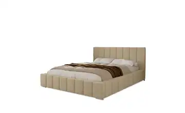 Polsterbett mit Stauraum Creme 200x200 cm