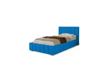 Polsterbett mit Stauraum Blau 80x200 cm