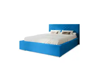 Polsterbett mit Stauraum 200x200 cm Blau
