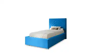 Polsterbett mit Stauraum 100x200 cm Blau