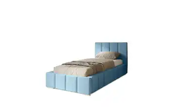 Polsterbett mit Stauraum 80x200 cm Hellblau