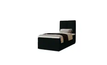 Boxbett mit Stauraum 100x200 cm Schwarz