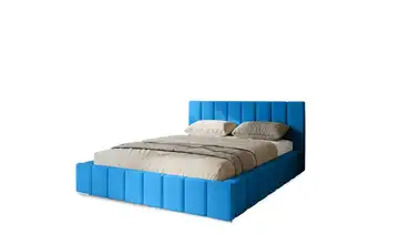 Polsterbett mit Stauraum 160x200 cm Blau