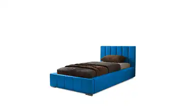 Polsterbett mit Stauraum Blau 90x200 cm