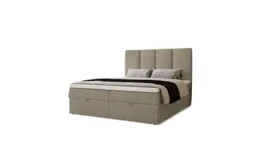 Boxbett mit Stauraum 180x200 cm Hellbraun