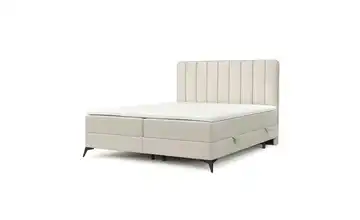 Boxspringbett mit Stauraum 182 cm 180x200 cm Creme