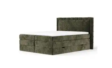 Boxspringbett mit Stauraum 207 cm 180x200 cm Olivgrün