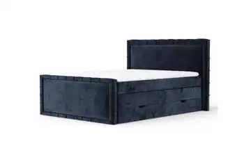Boxspringbett mit Stauraum 207 cm 180x200 cm Marineblau
