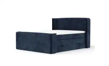 Boxspringbett mit Stauraum 198 cm 180x200 cm Marineblau