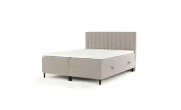 Boxspringbett mit Stauraum 142 cm 140x200 cm Hellbraun